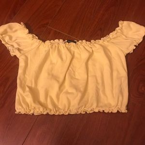 Yellow off the shoulder top